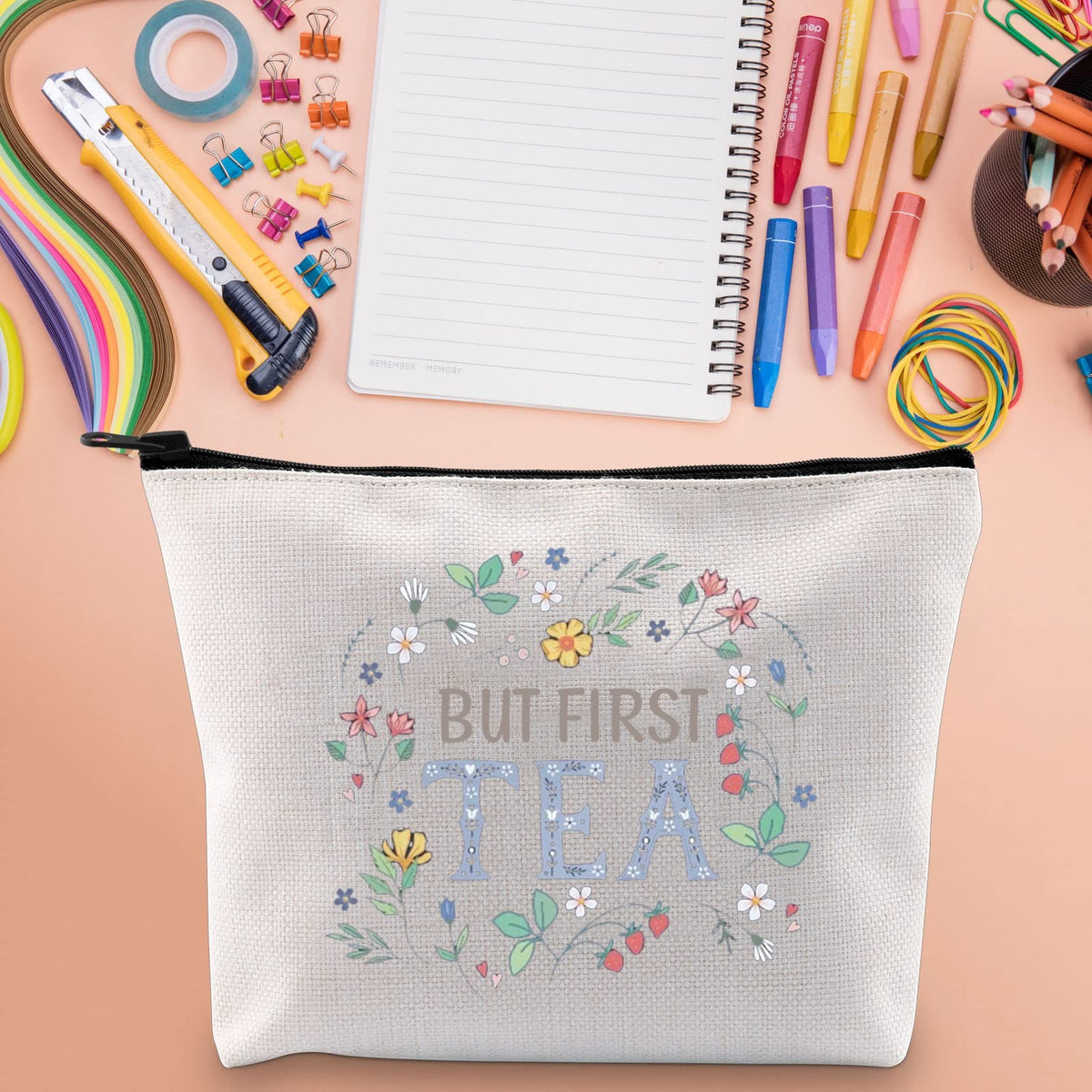 Makeup Organizer Bag with Zipper for Travel and Storage