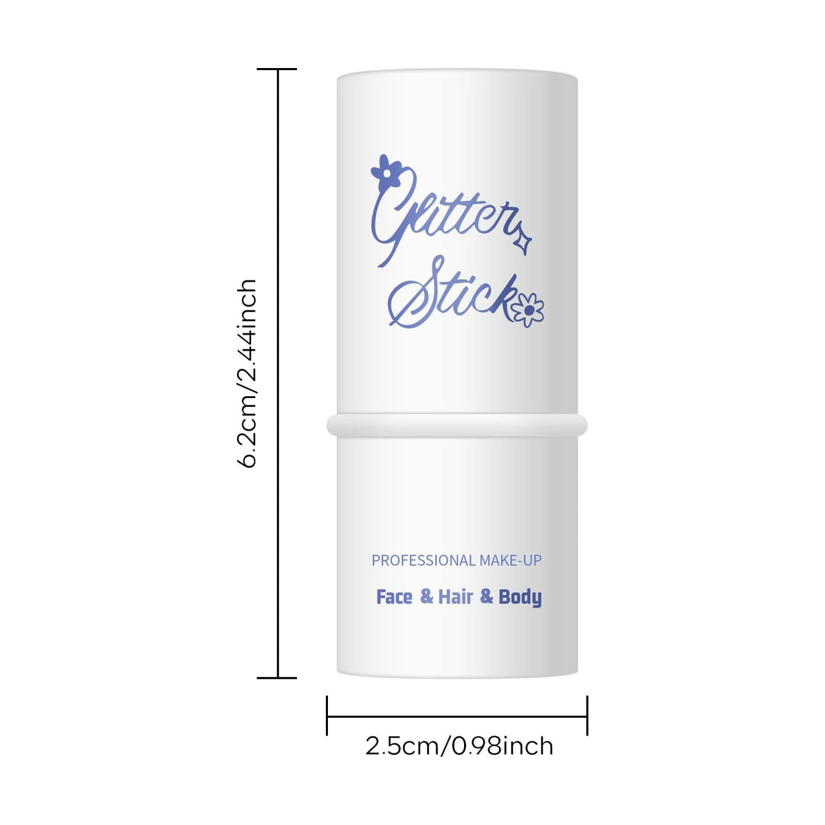 Body Glitter Stick Chunky Blue Gel for Face Hair - Sparkling Makeup