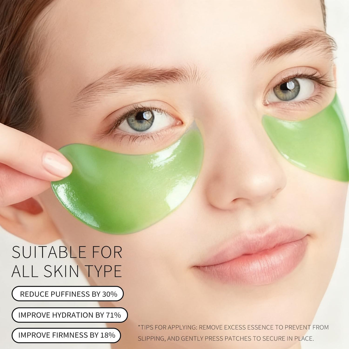 Nourishing Avocado Eye Masks Set for Dark Circles and Puffiness - 60 Pcs