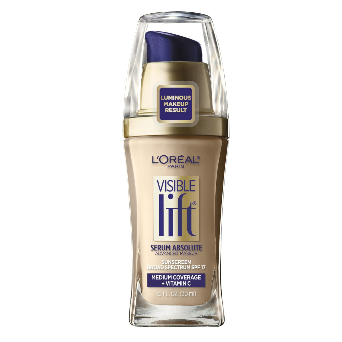 Light Ivory Liquid Foundation with SPF - Anti-Aging Skin Makeup 1 oz