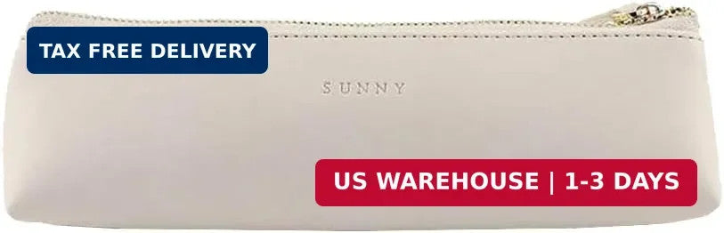 PU Leather Makeup Bag Pen Organizer Stationery Case - Waterproof Portable