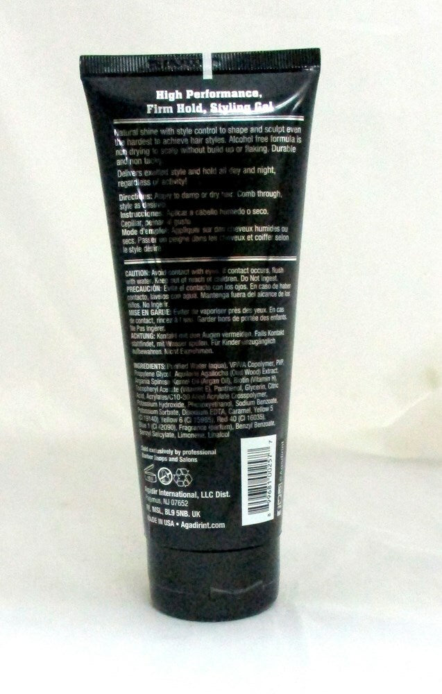 Men's Hair Gel - Firm Hold, Alcohol-Free, 6.7 oz Styling Gel