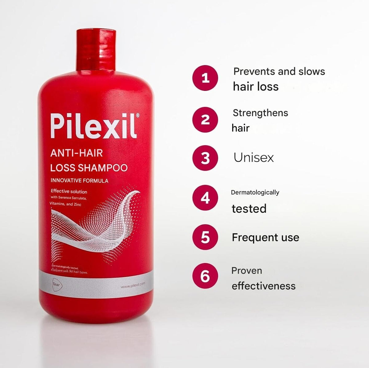 Pilexil Anti Hair Loss Shampoo - 900ml Bottle