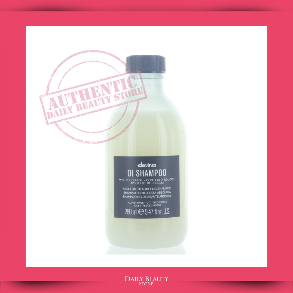 Davines OI Shampoo 280ml - Nourishing Hair Care for Soft Shiny Hair