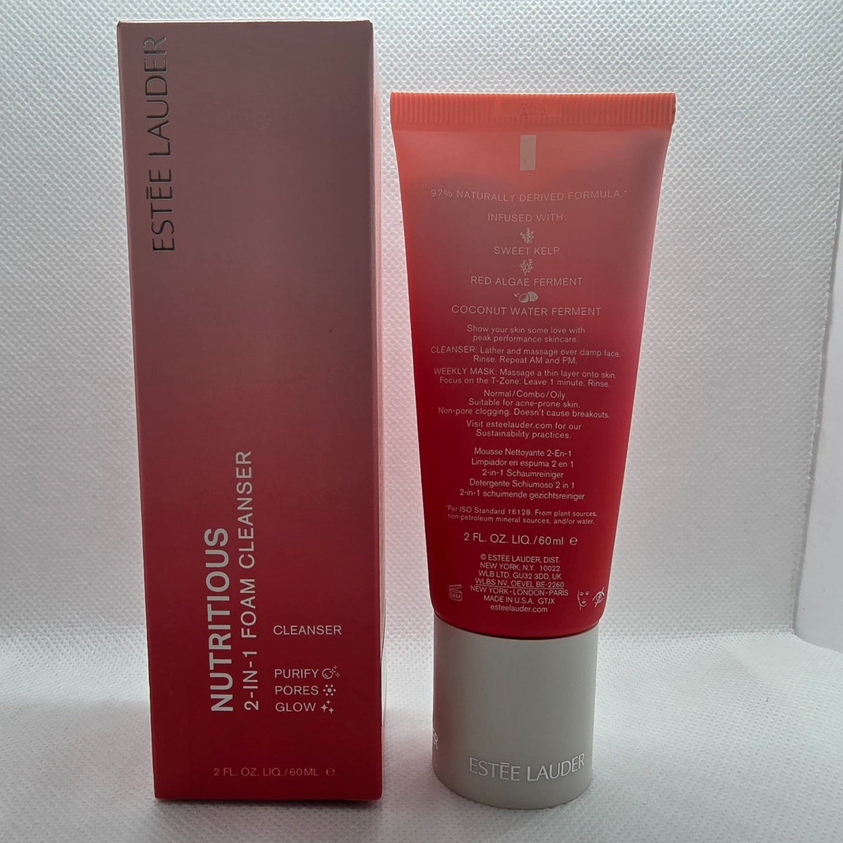 Nutritious 2 in 1 Foam Cleanser - Daily & Deep Purifying Skincare 2oz