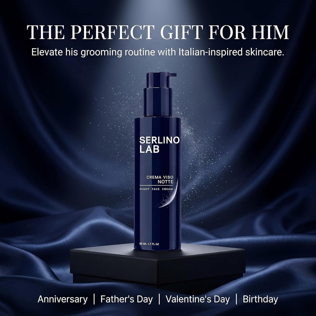 Men's Anti-Aging Night Face Cream with Retinol - Hydrating & Firming 1oz