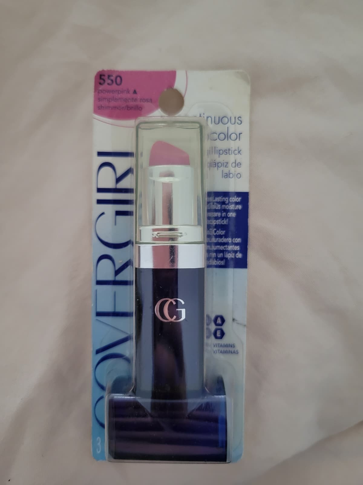 Long Lasting Lipstick in Powerpink 550 - Moisturizing Lip Color for Dry Lips