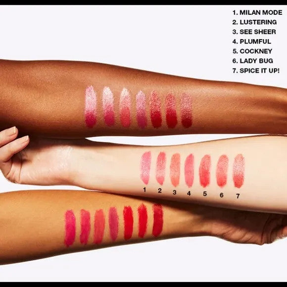 2-Pack Lipstick Set - MAC Lustreglass Lipstick #510 Lady Bug, Full Size, High Shine