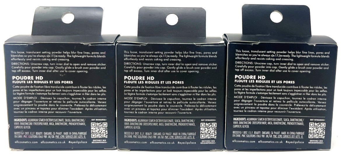 e.l.f. HD Face Powder Sheer 0.28 oz Pack of 3 Makeup Setting Powder