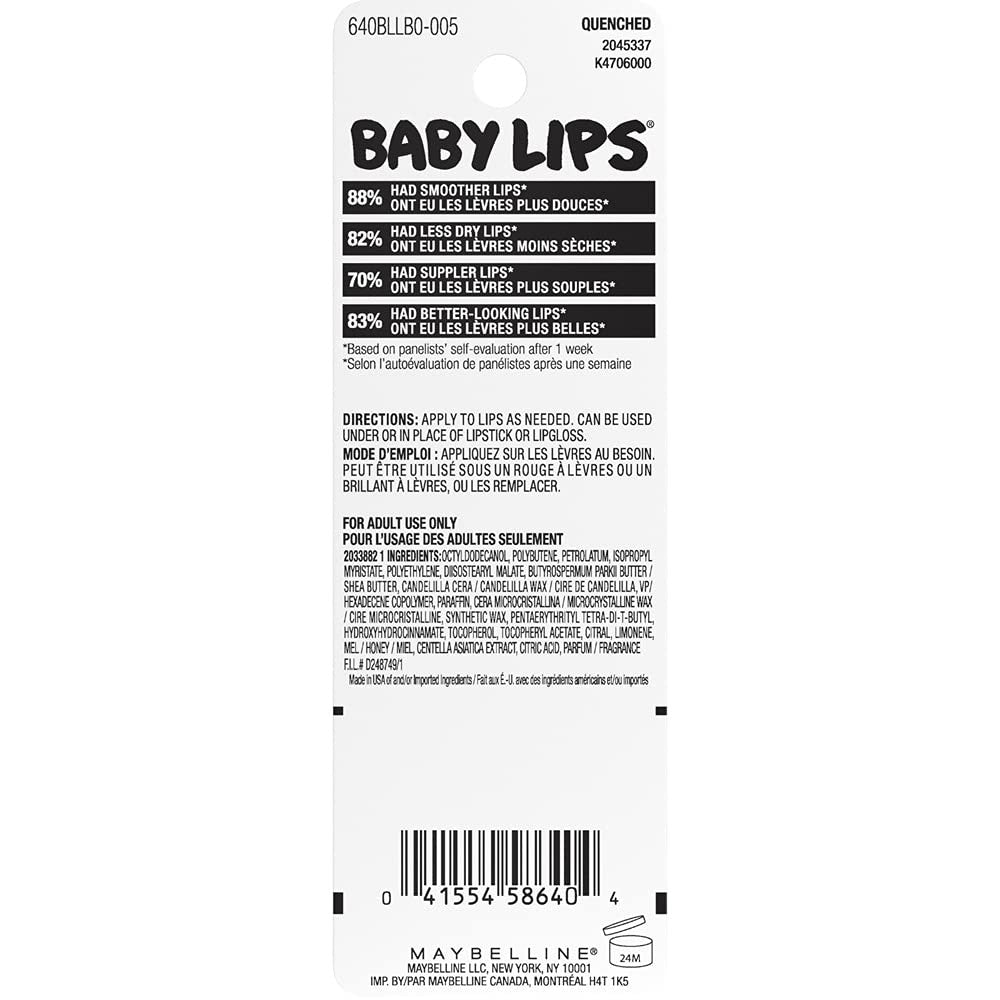 Moisturizing Lip Balm - Quenched, 4 Pack, Hydrating & Renewing