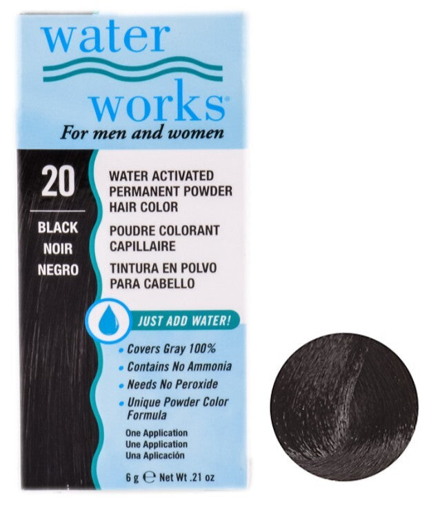Permanent Powder Hair Color #20 Black (6 Pack)