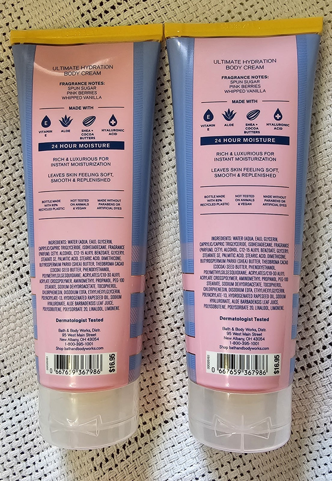 2 ~ Bath & Body Works Cotton Candy Clouds Cream 8 oz.