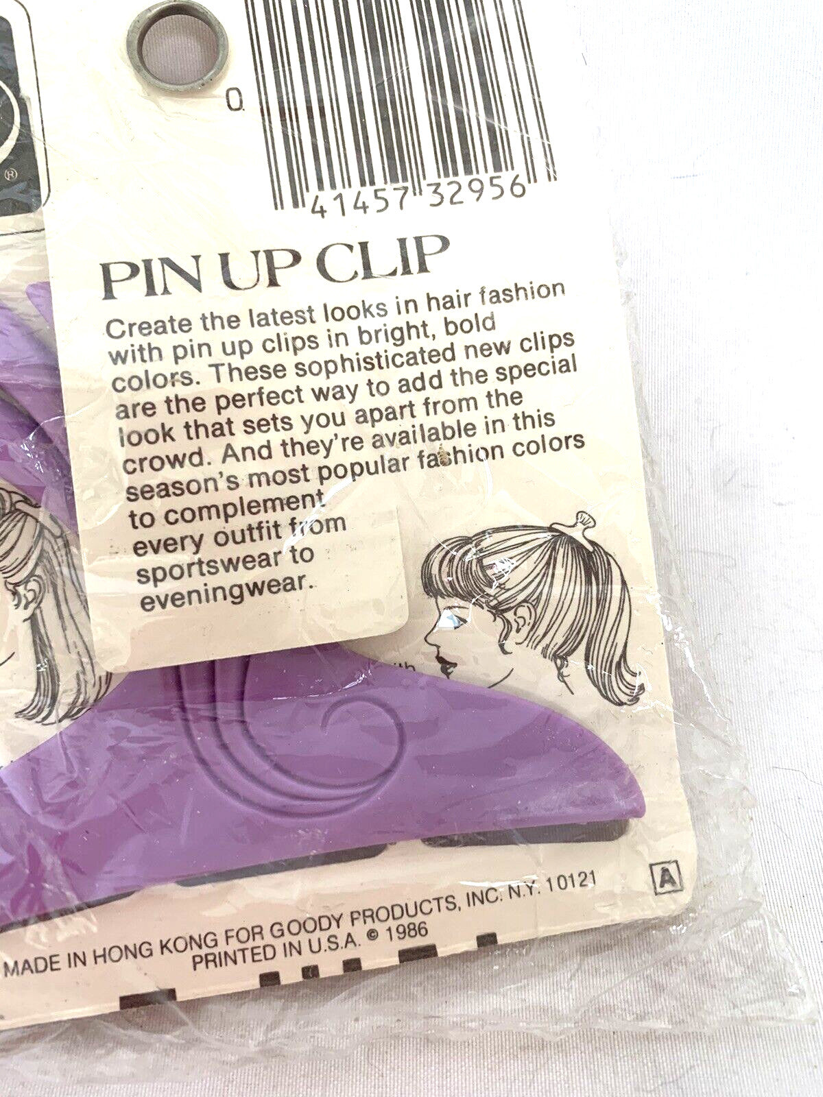 Vintage Retro 1986 GOODY Pin Up Clip Hair Butterfly Clamp Fashion