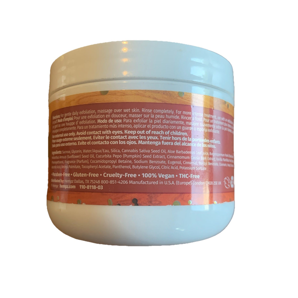 Hempz Pumpkin Spice & Vanilla Chai Herbal Sugar Scrub 4 oz *Limited