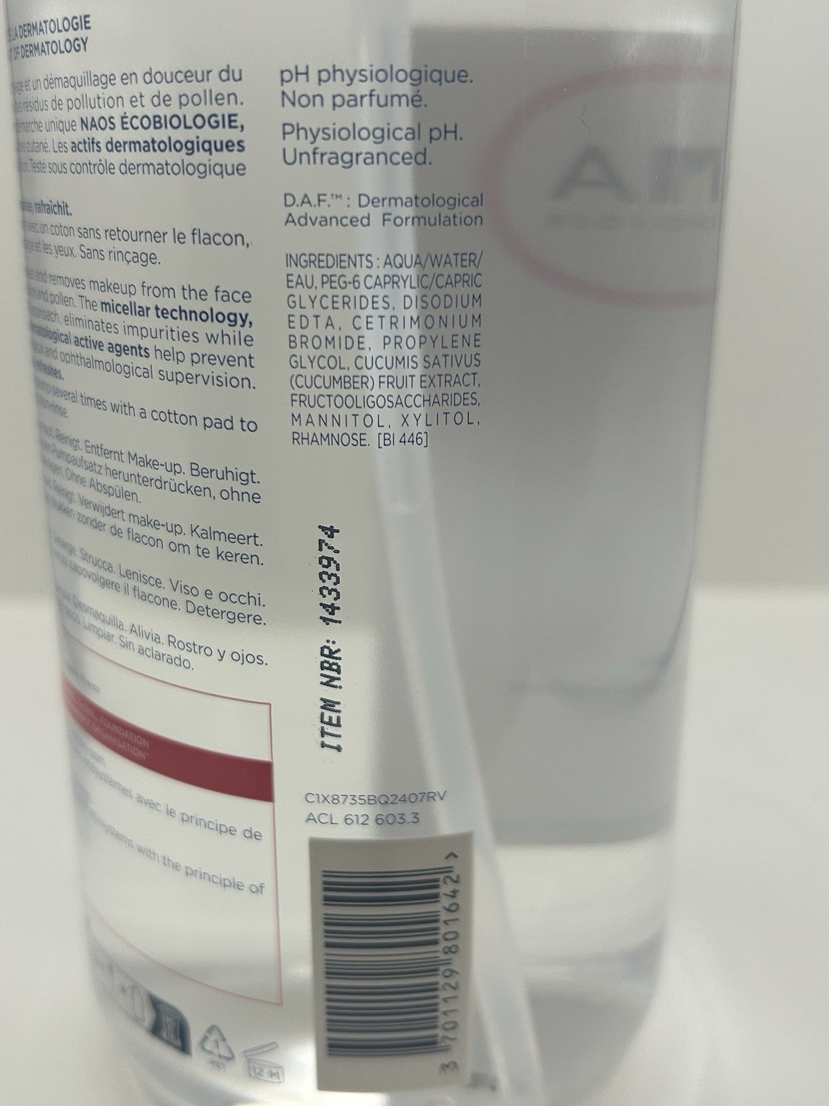 Bioderma Sensibio H2O Micellar Water 2 x 28oz Face Makeup Remover for Sensitive Skin