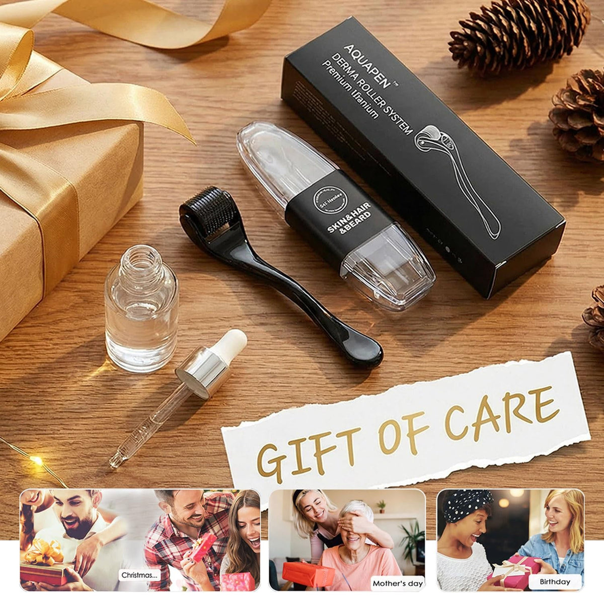 Derma Roller 540 Titanium Microneedles for Face Scalp & Beard Care