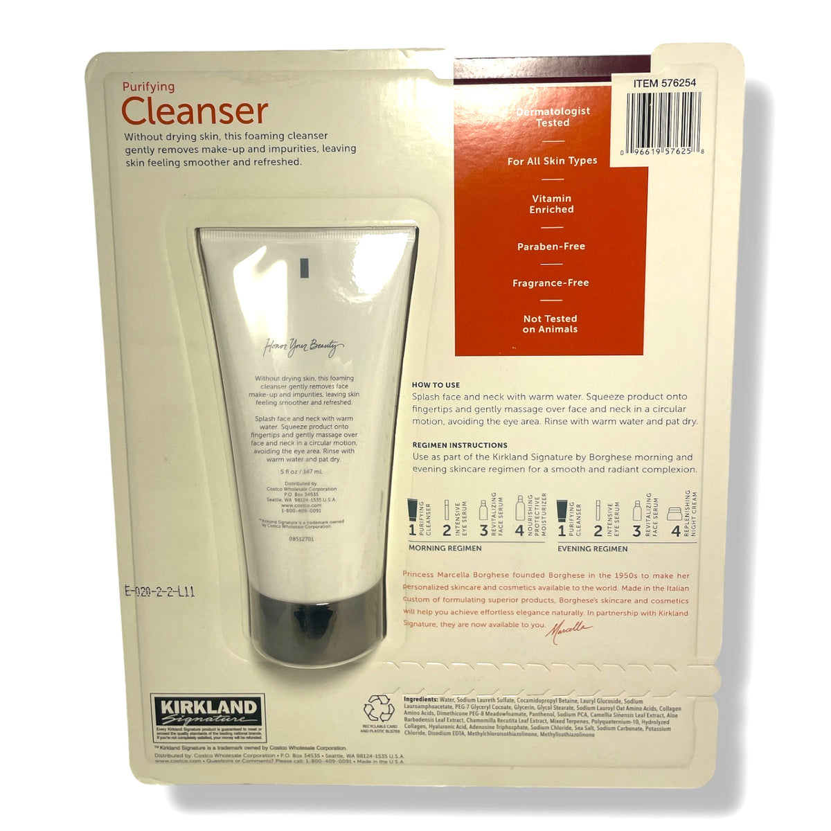 Borghese Signature Purifying Facial Cleanser 5 fl oz / 147 ml - New Sealed