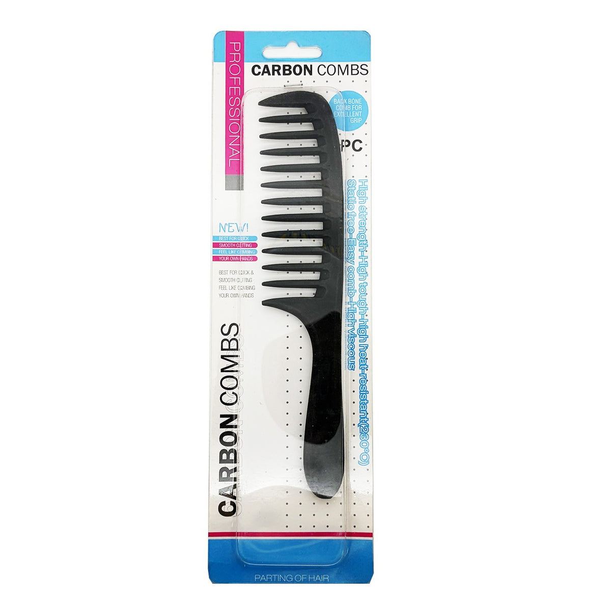 Carbon Detangler Comb 8.5 Inch