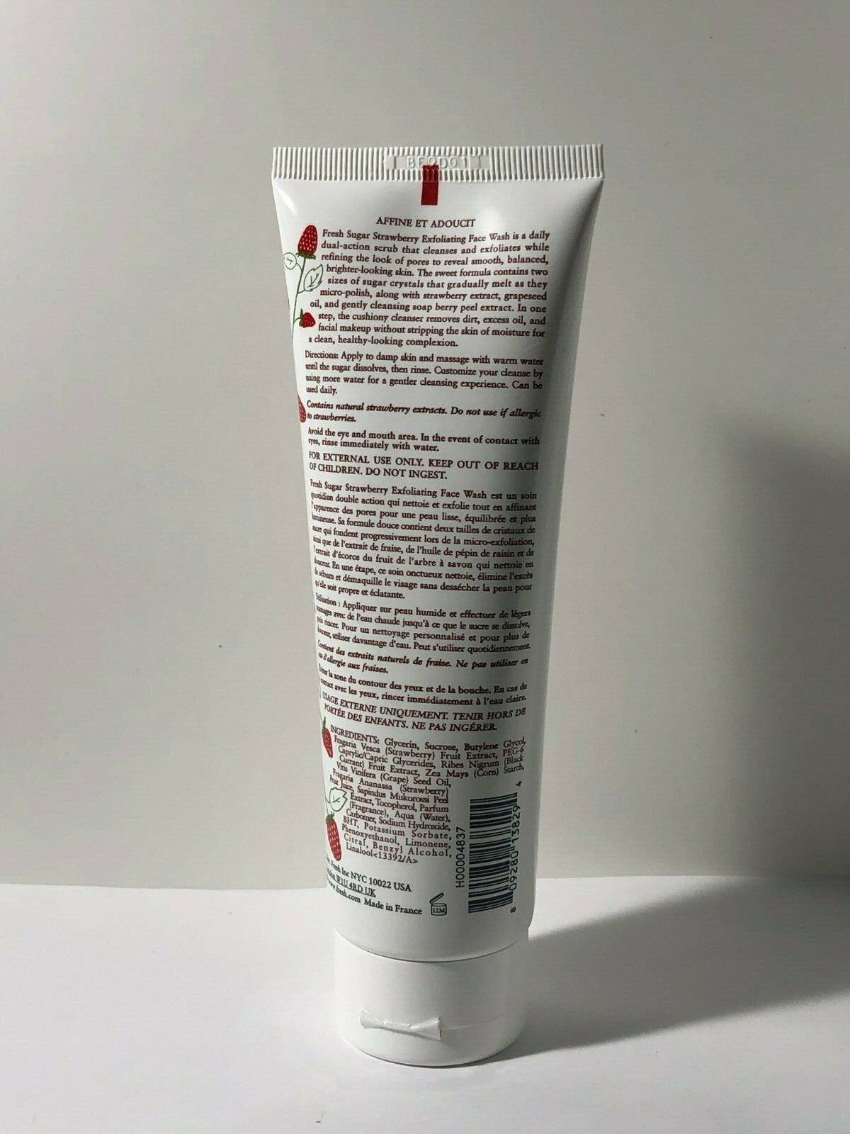 Fresh Sugar Strawberry Exfoliating Face Wash - Gently Refines & Softens 4.2 oz