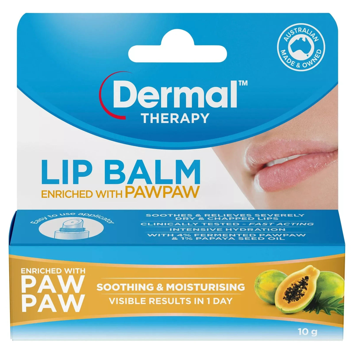 Moisturizing Lip Balm with Pawpaw & Papaya Seed Oil - 10g