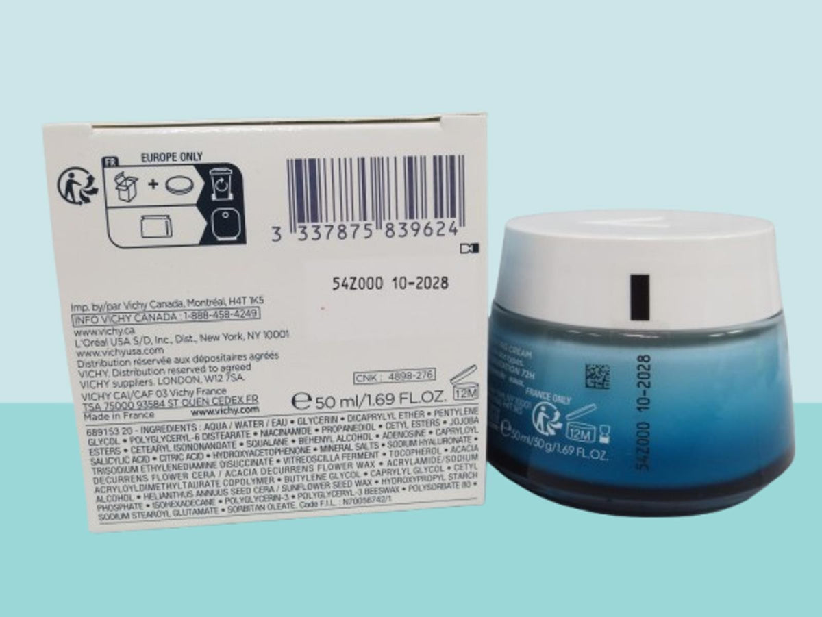 VICHY MINERAL 89 72H MOISTURE BOOSTING CREAM FRAGRANCE-FREE 1.69OZ