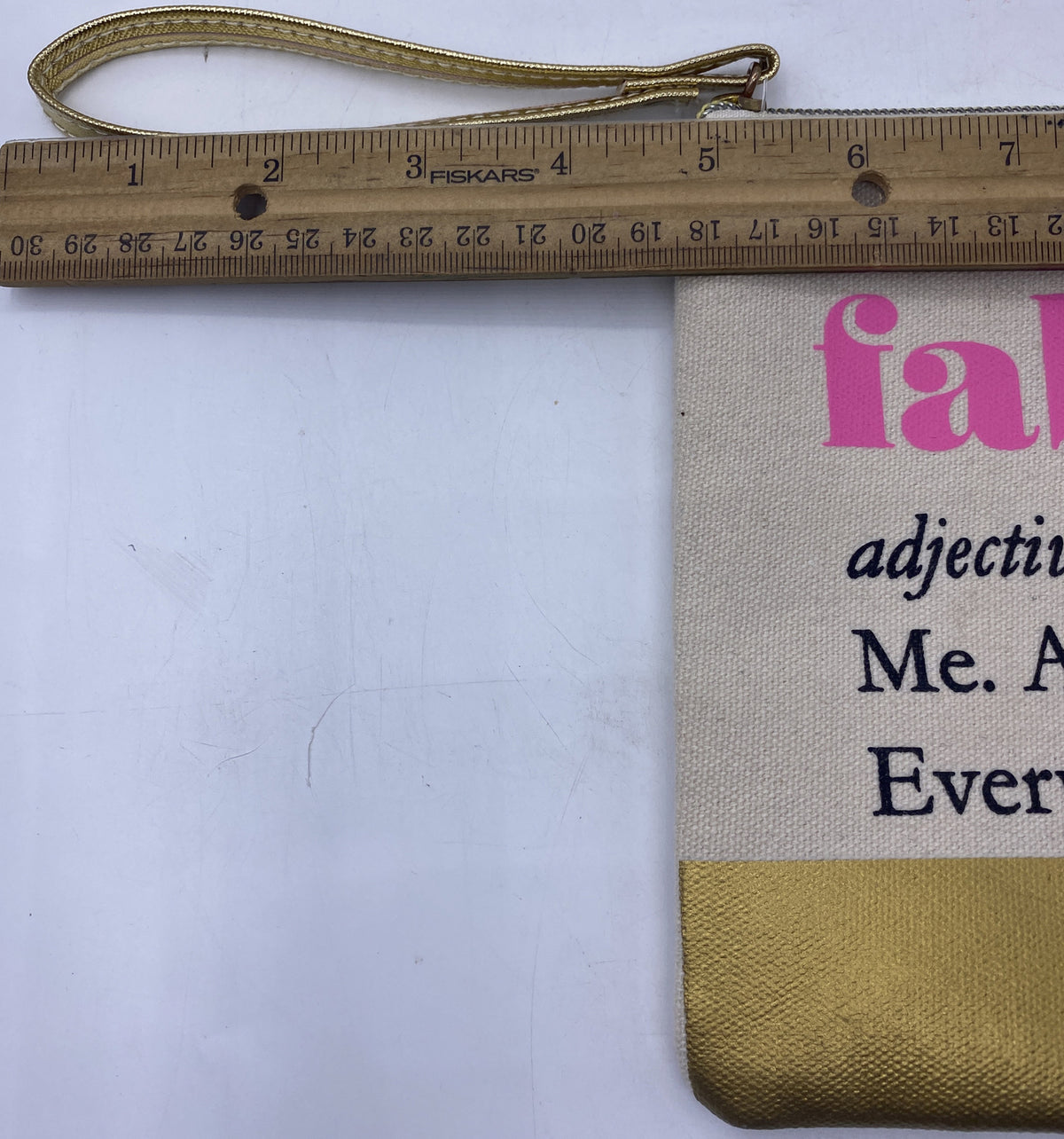 Medium Canvas Makeup Toiletry Bag with Wristlet - Water Resistant Travel Organizer