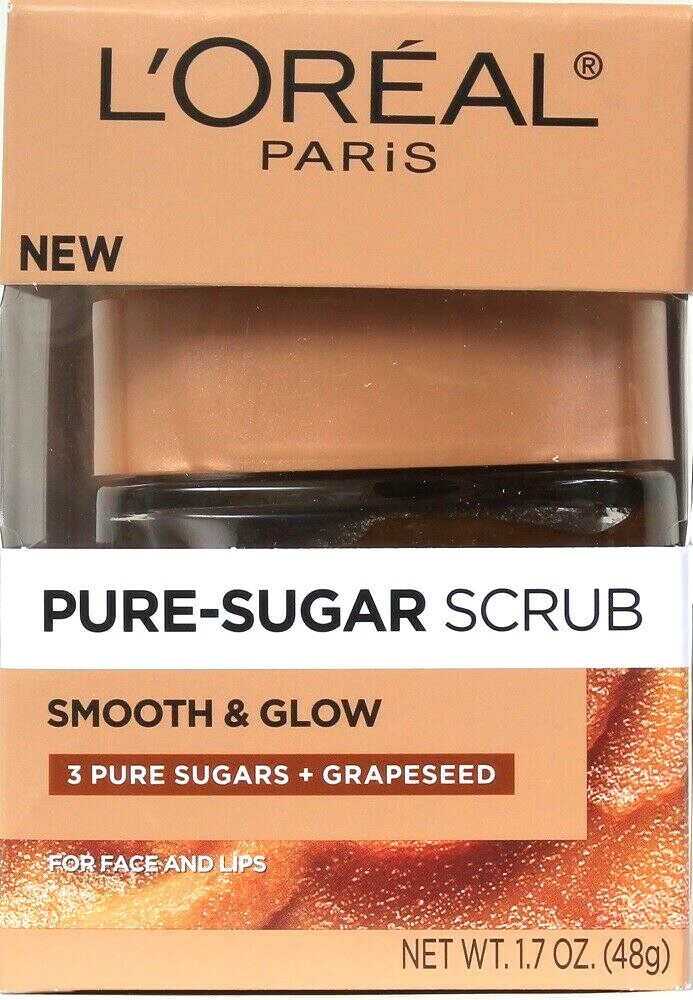 L'Oreal Paris Lip & Face Exfoliating Scrub 1.7 Oz - Sugars & Grapeseed