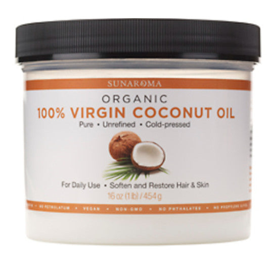 Organic Virgin Coconut Oil - Cold Pressed, 1 lb Jar