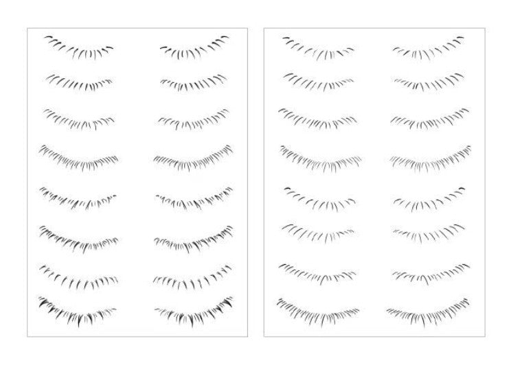 Waterproof Fake Lower Eyelash Tattoo Stickers - Natural & Long-Lasting
