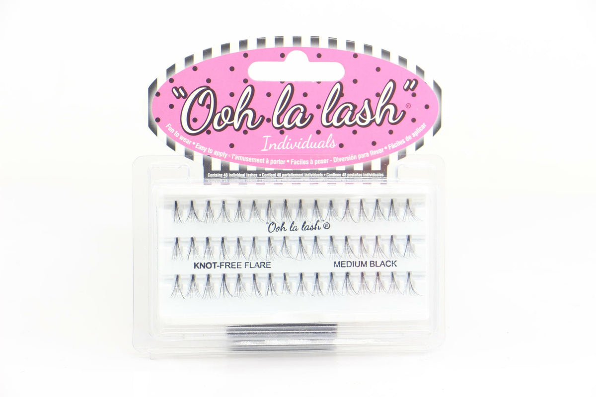 Knot-Free Natural False Lashes Medium U37A - Black 3 Pack