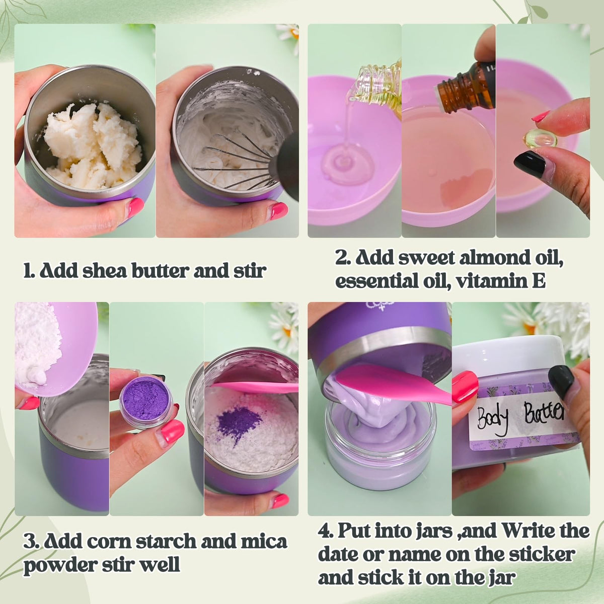 DIY Body Butter Making Kit with Shea & Essential Oils - Pink