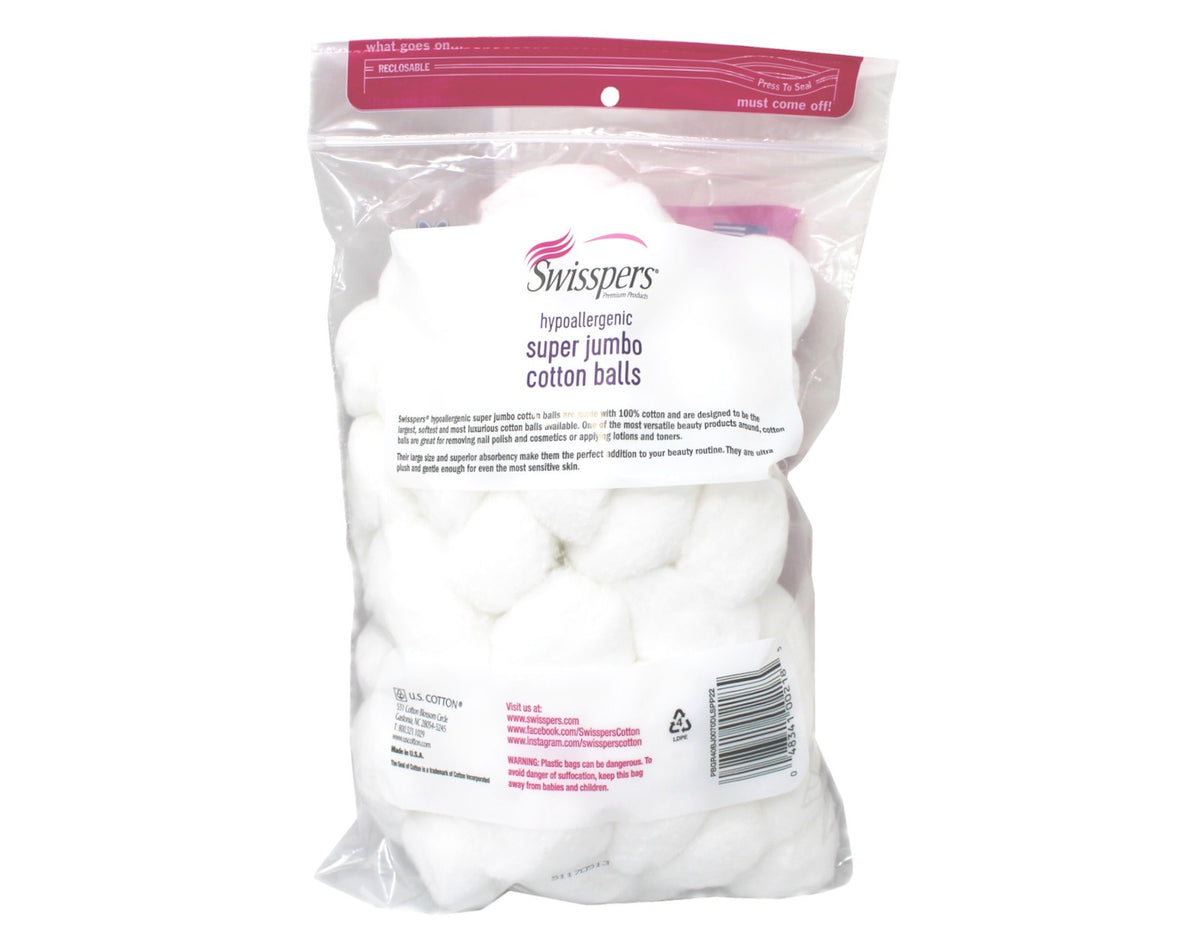 Hypoallergenic Cotton Balls Pack of 2 - Soft 100% Cotton for Skin Care