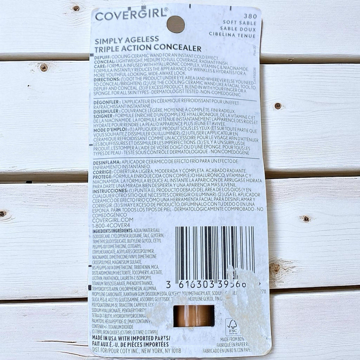 Concealer Makeup Foundation Coverup for Face Skin Tone - Soft Sable 380