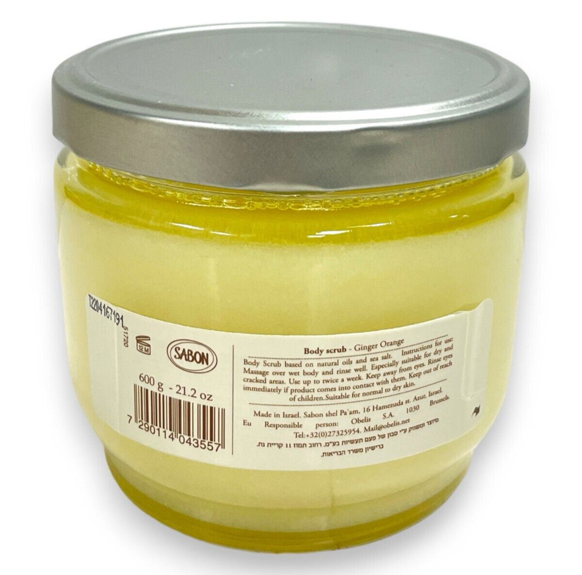 Sabon Body Scrub Based On Natural Dead Sea Salt Ginger Orange