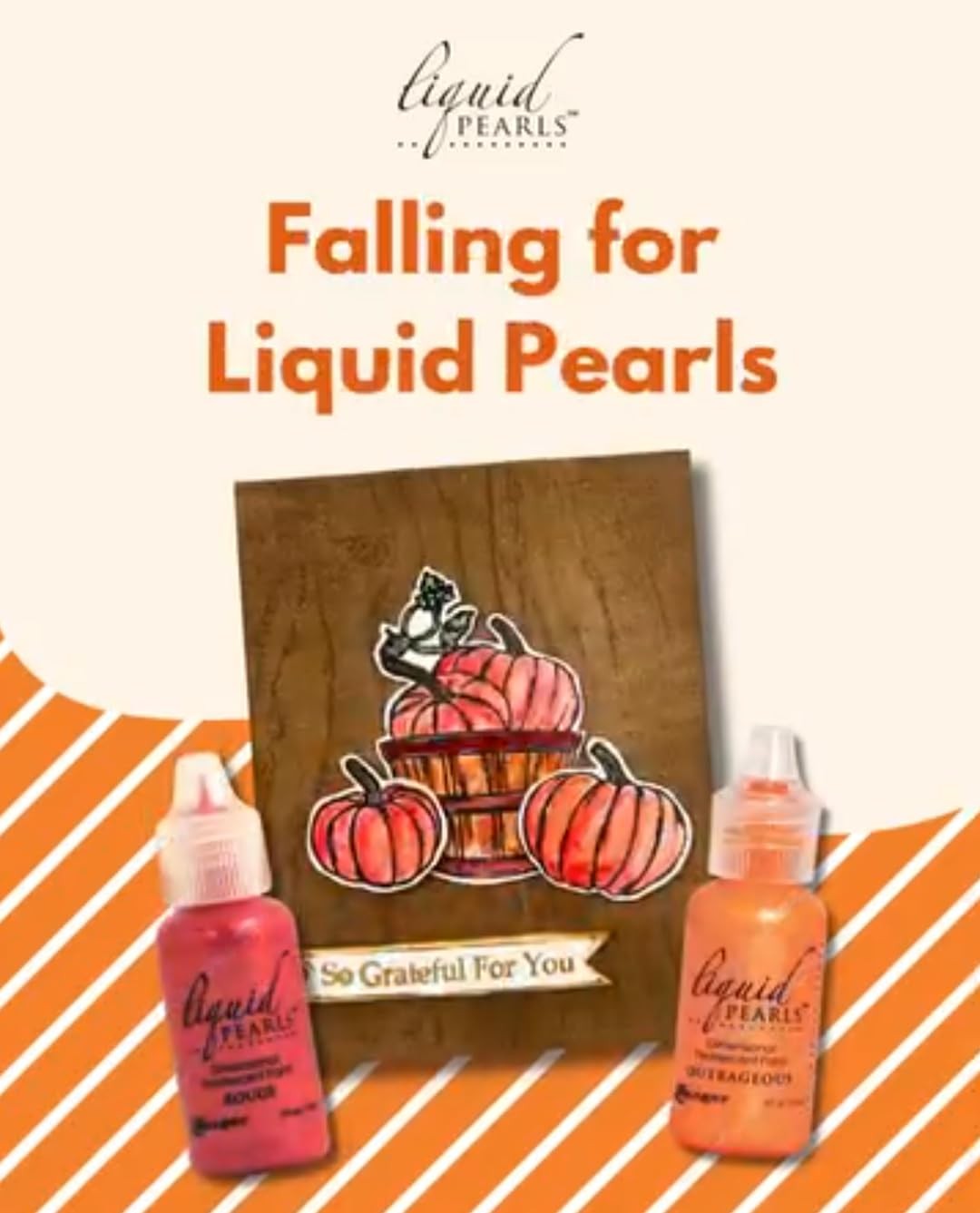 Liquid Pearls Fall Colors Bundle - Copper, Coral, Rose Dimensional Paint