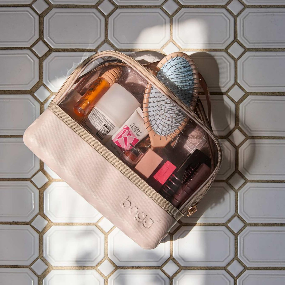 Travel Organizer Pouch 9x3x7 Inch Durable Washable Cosmetic Bag