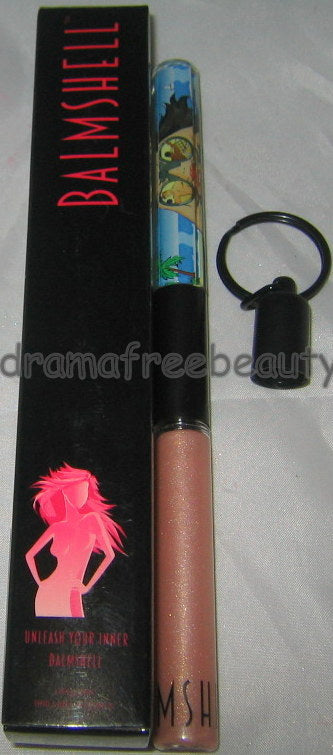 Balmshell Beach Patrol Sheer Nude Lip Gloss with Float Art & Keychain