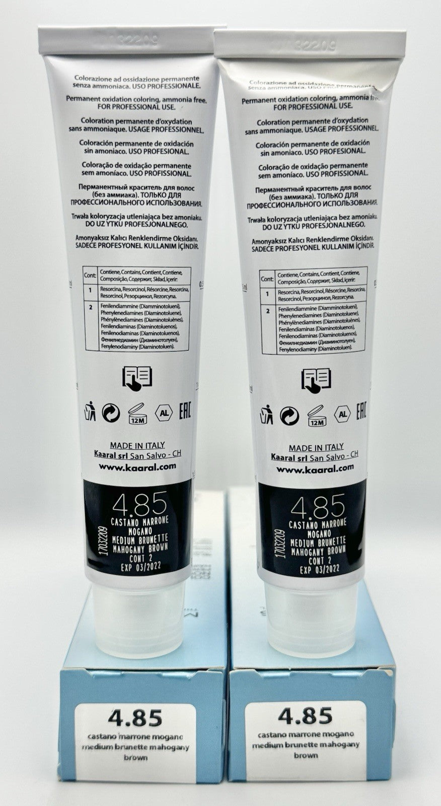 Permanent Hair Color 4.85 Medium Brunette Mahogany (2 Pack)