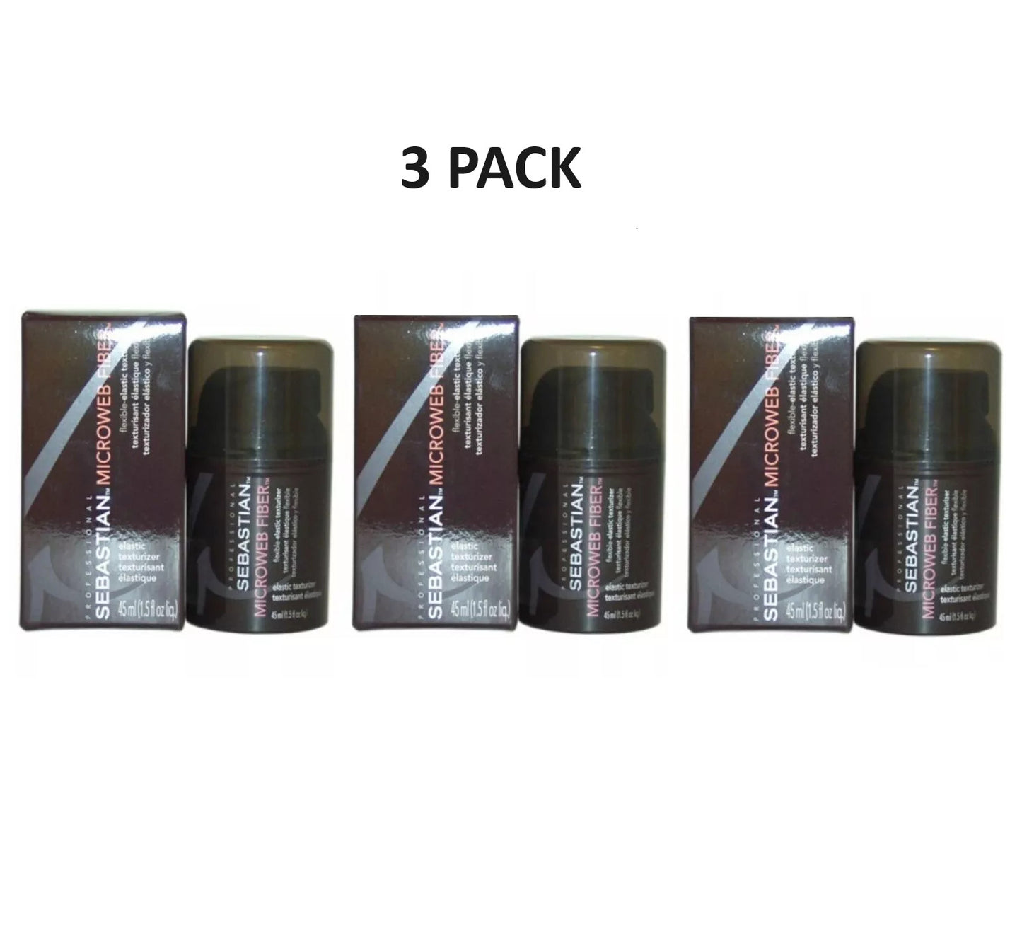 3 Pack Flexible Hair Texturizer - Microweb Fiber, 1.5 oz for Styling
