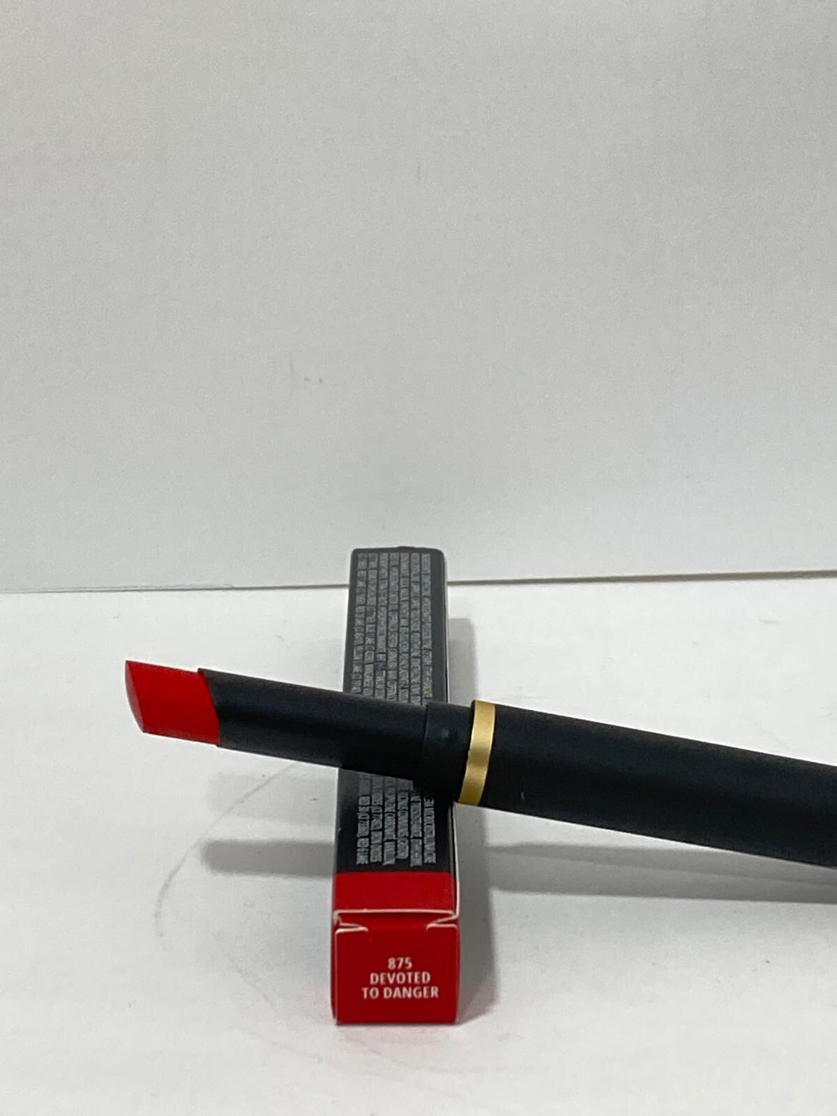 MAC Powder Kiss Velvet Blur Slim Stick Lipstick - 875 Devoted To Danger Full Size BNIB