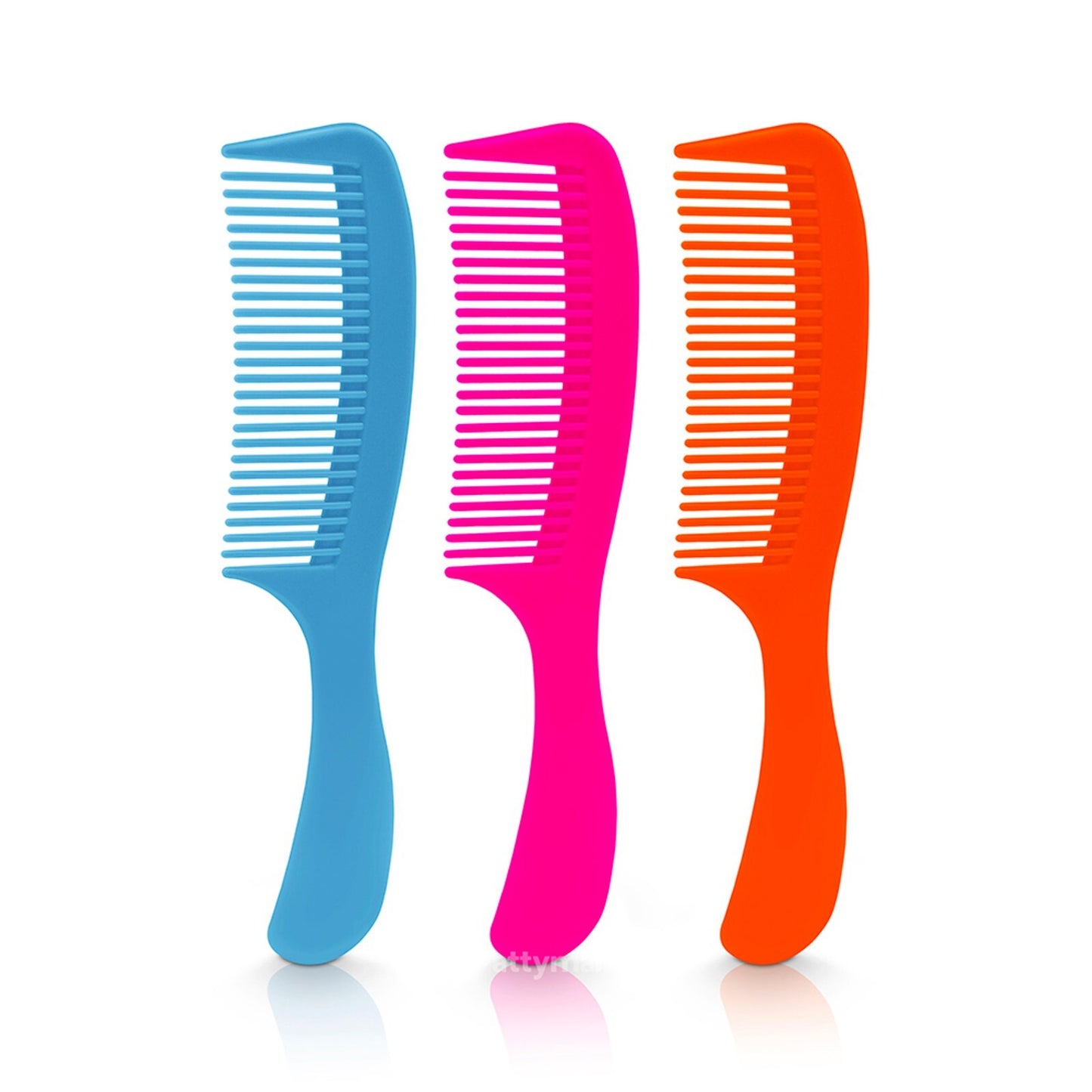 Hair Detangling Comb Set with Grip - Colorful Close-Spaced Teeth