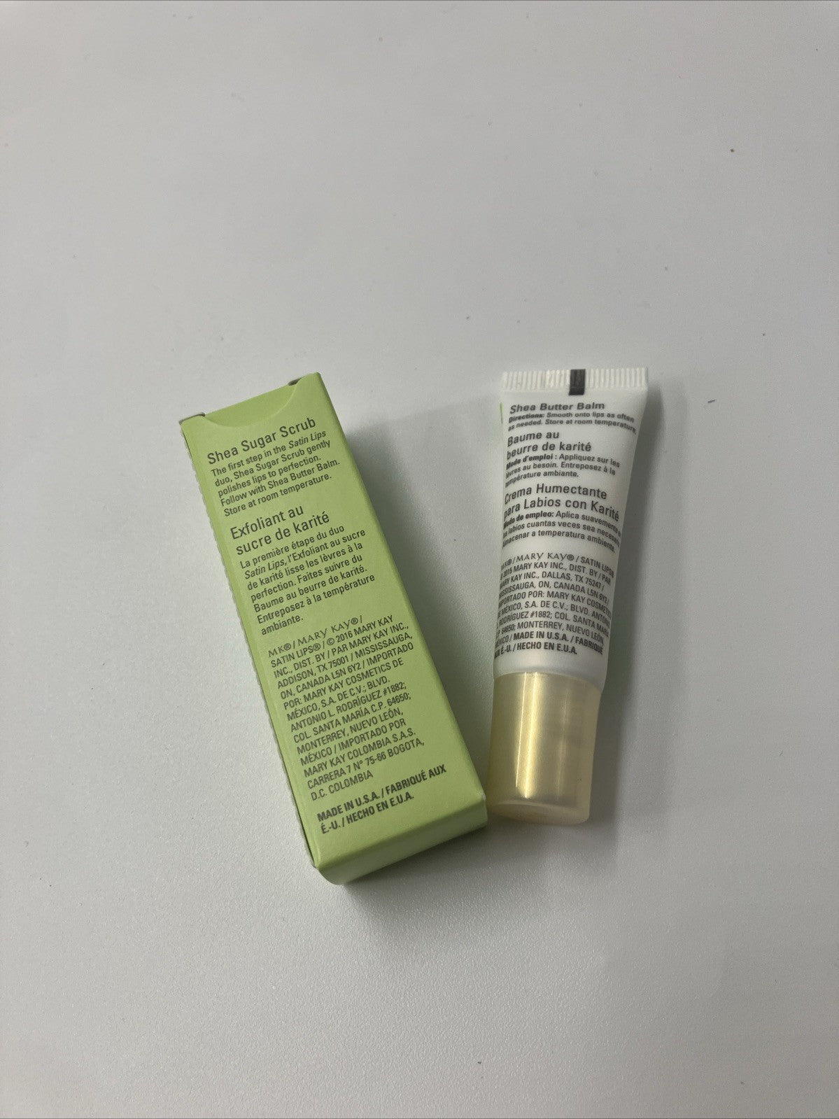Mary Kay Satin Lips Lip Scrub & Butter Balm Set White Tea Citrus Shea