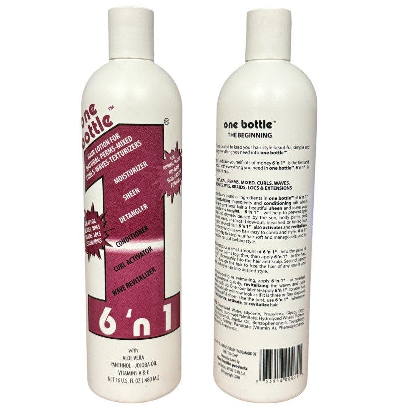 2 Pack 16oz Hair Lotion with Aloe Vera & Jojoba Oil for Curls & Waves - Natura-perms