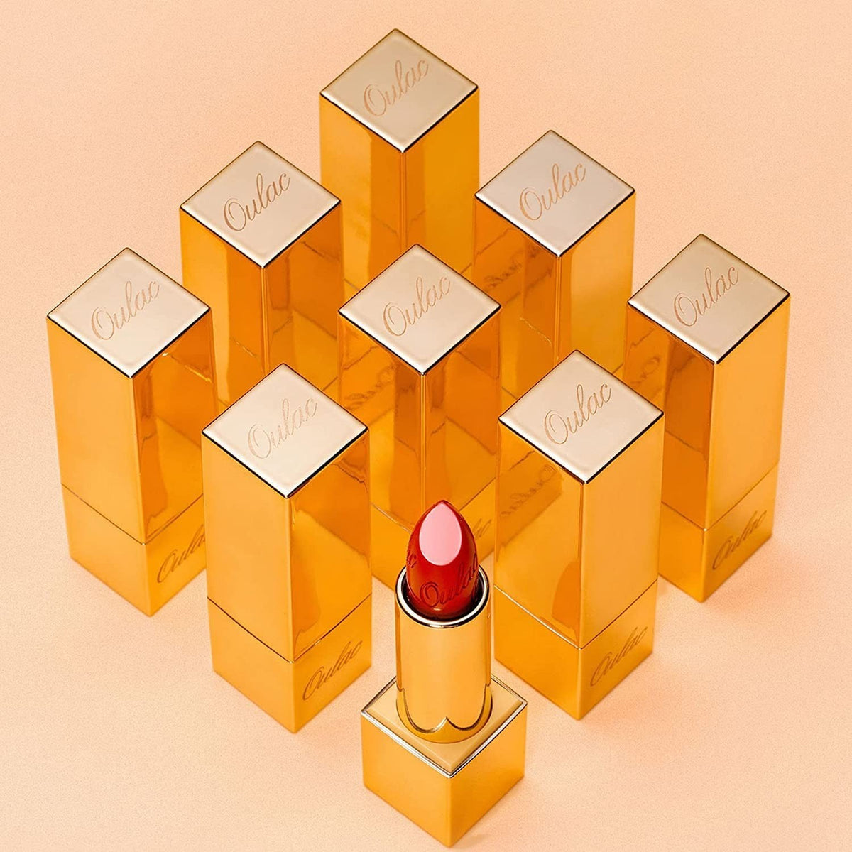 Dark Brown Lipstick with Glitter Finish - Hydrating, Long-Lasting Makeup