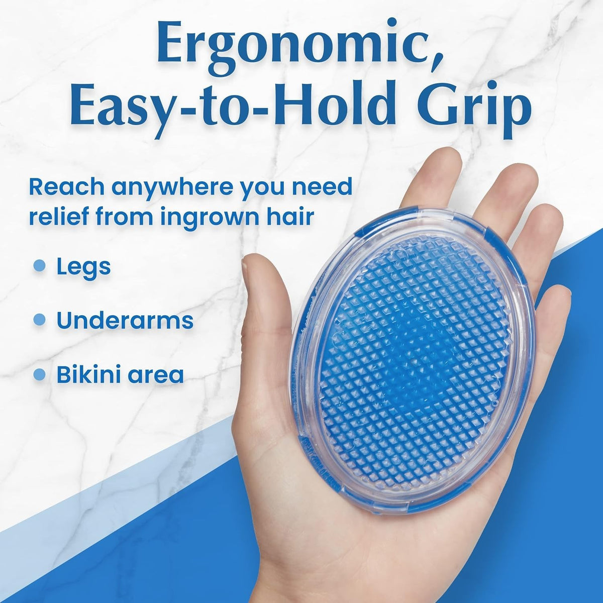 Dual-Function Silicone Exfoliator Brush for Razor Bumps & Ingrown Hair Relief
