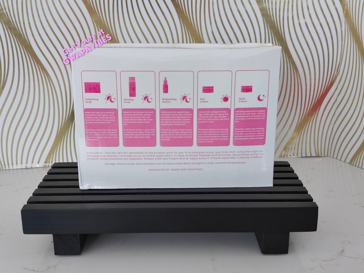 Glowing Facial Set with Exfoliating Soap, Toner & Cream - Skincare Gift Set
