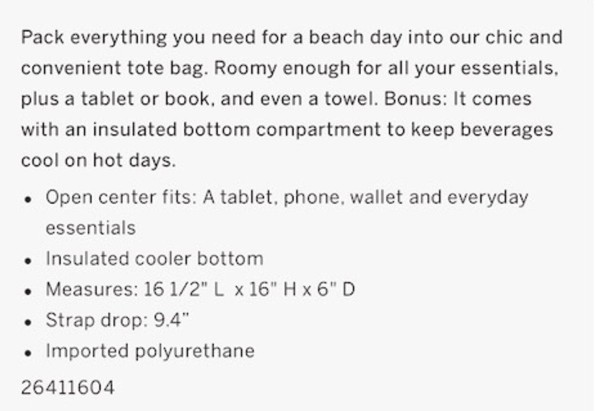Victoria's Secret Blue Lemons Insulated Beach & Picnic Cooler Tote