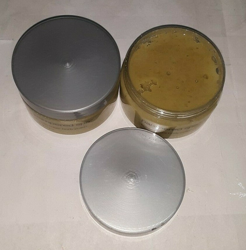 2 jar lot PAMPERED SPA BROWN SUGAR BODY POLISH unsealed