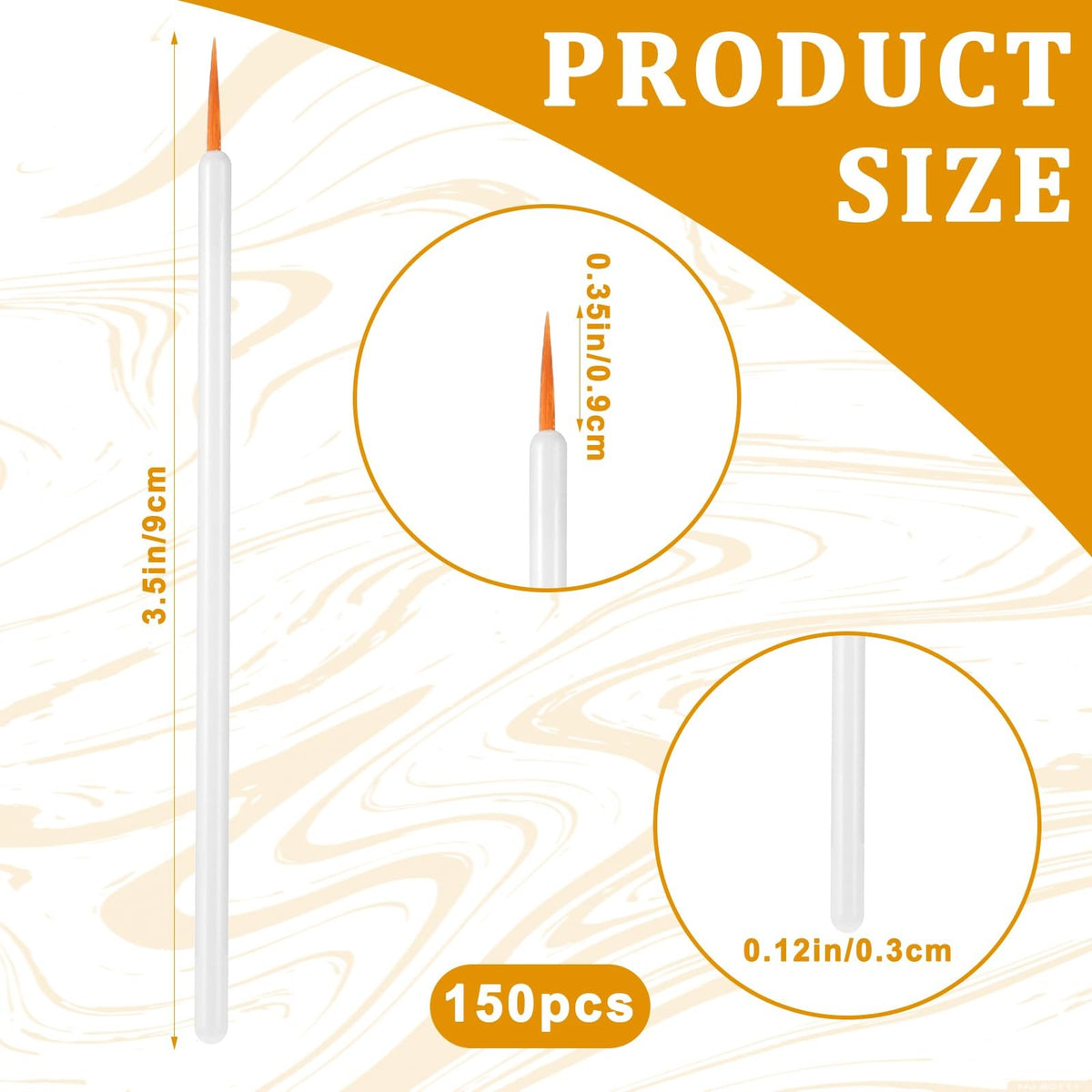 Disposable Eyeliner Brush Set with Ultra-Fine Tips - 150 Micro Applicators for Precise Makeup