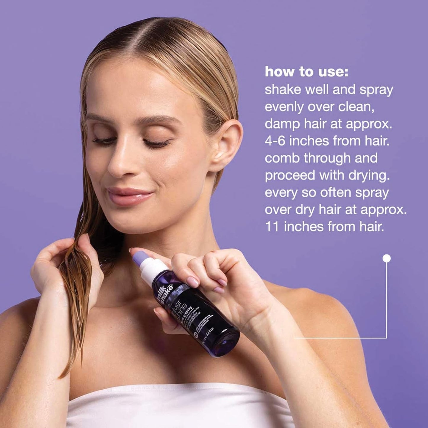 Milk_Shake Silver Shine Toning Spray - Platinum Hair Violet Pigment 3.4 oz